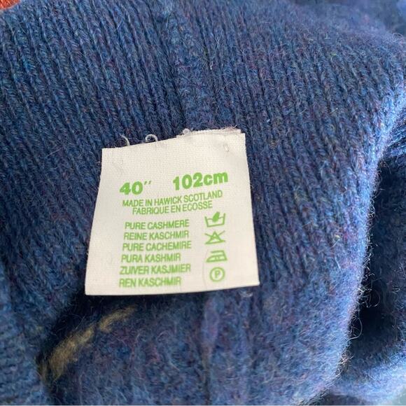 Vintage Royal Ballater Made in Scotland Blue Cahsmere Argyle Vest size 40 - Picture 7 of 8